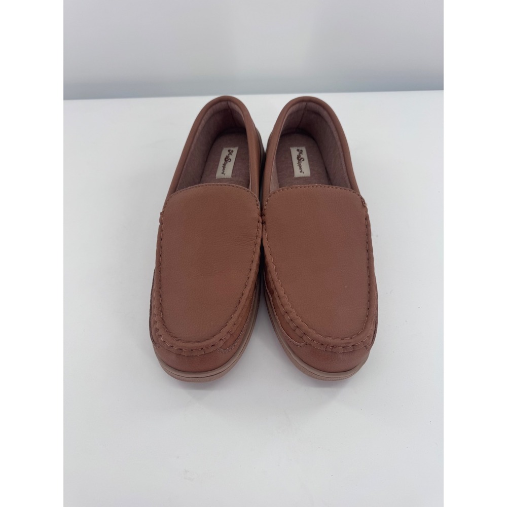 MySlippers Leather Moccasin Loafers Mens 13 Brown 74462-07 Excellent Slip On - Picture 4 of 9